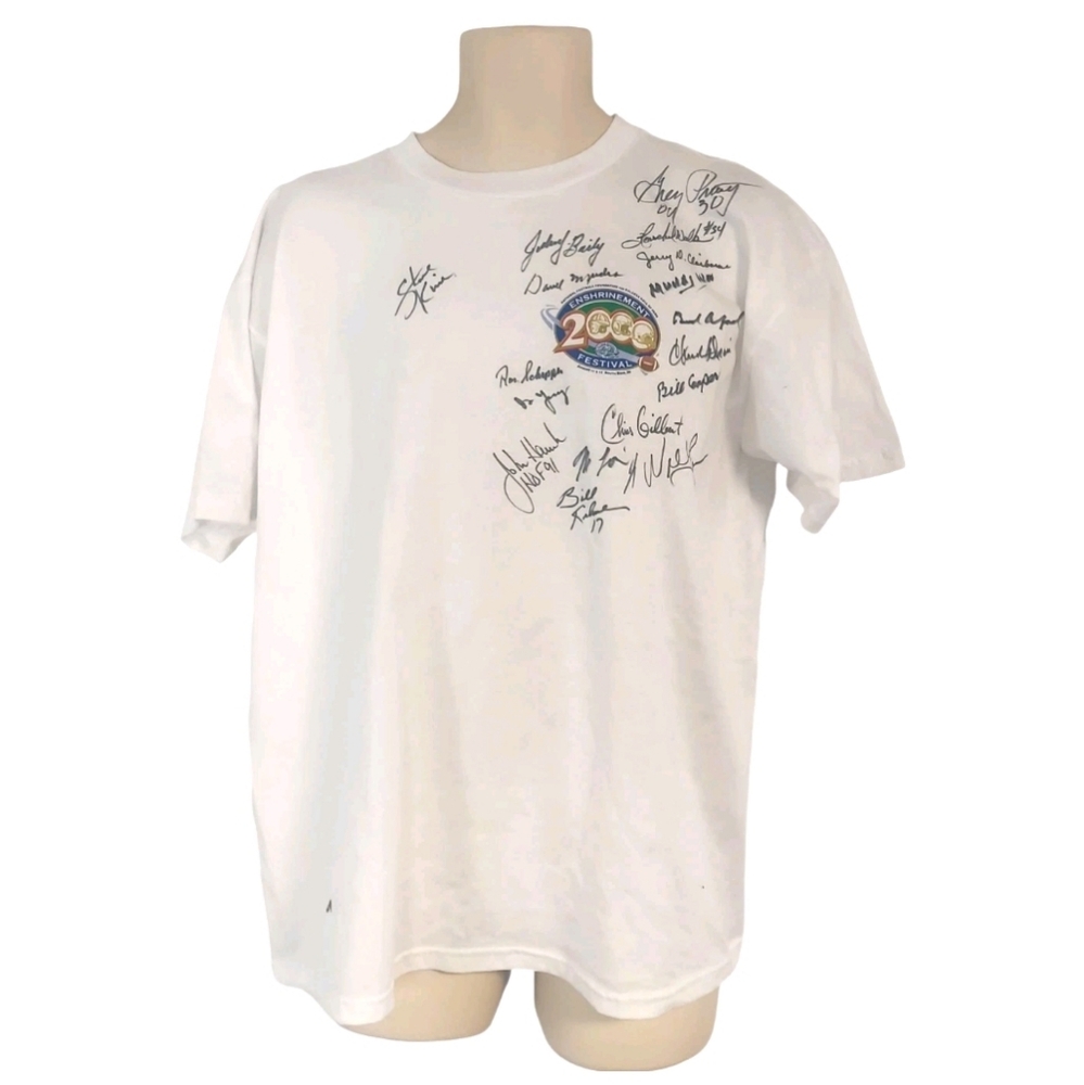 2000 College Football HOF T Shirt Size XL 17 Auto Herschel Walker Kilmer Hannah